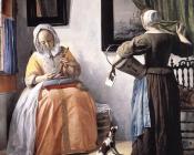 加布里埃尔梅特苏 - Woman Reading a Letter